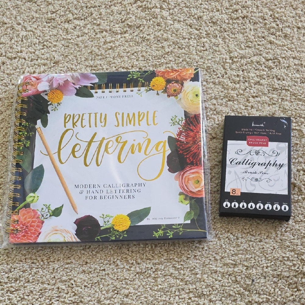 Pretty Simple Lettering Book and Calligraphy Set Brand NEW